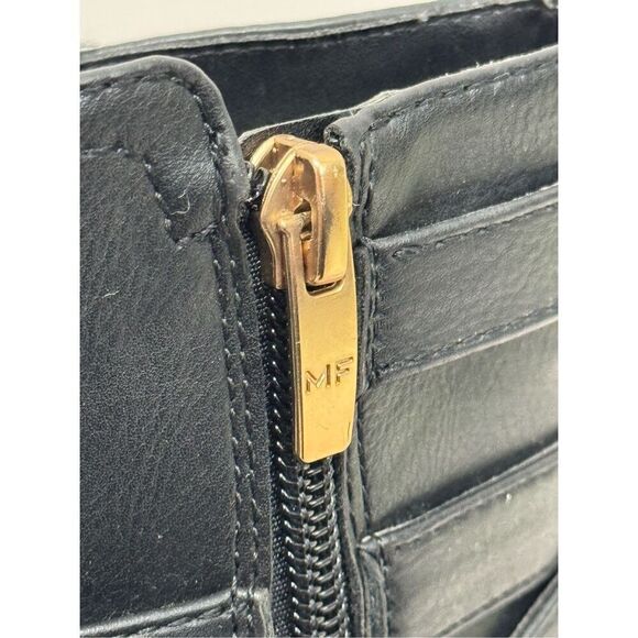 Marc Fisher Ankle Booties Size 5.5 Black Leather Block Heel Buckle Detail NEW - Picture 8 of 10